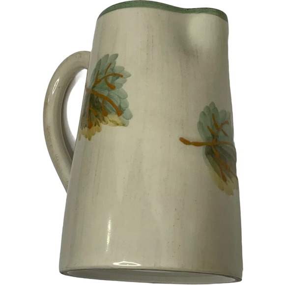 Gardeners Eden By Ceramiche Toscane Italian Pitcher Ceramic Leaf Rustic Country - Picture 2 of 8